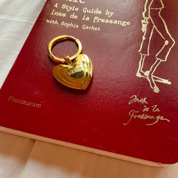 Escada Gold Puffy Heart Key Ring ♥️ - Picture 2 of 5